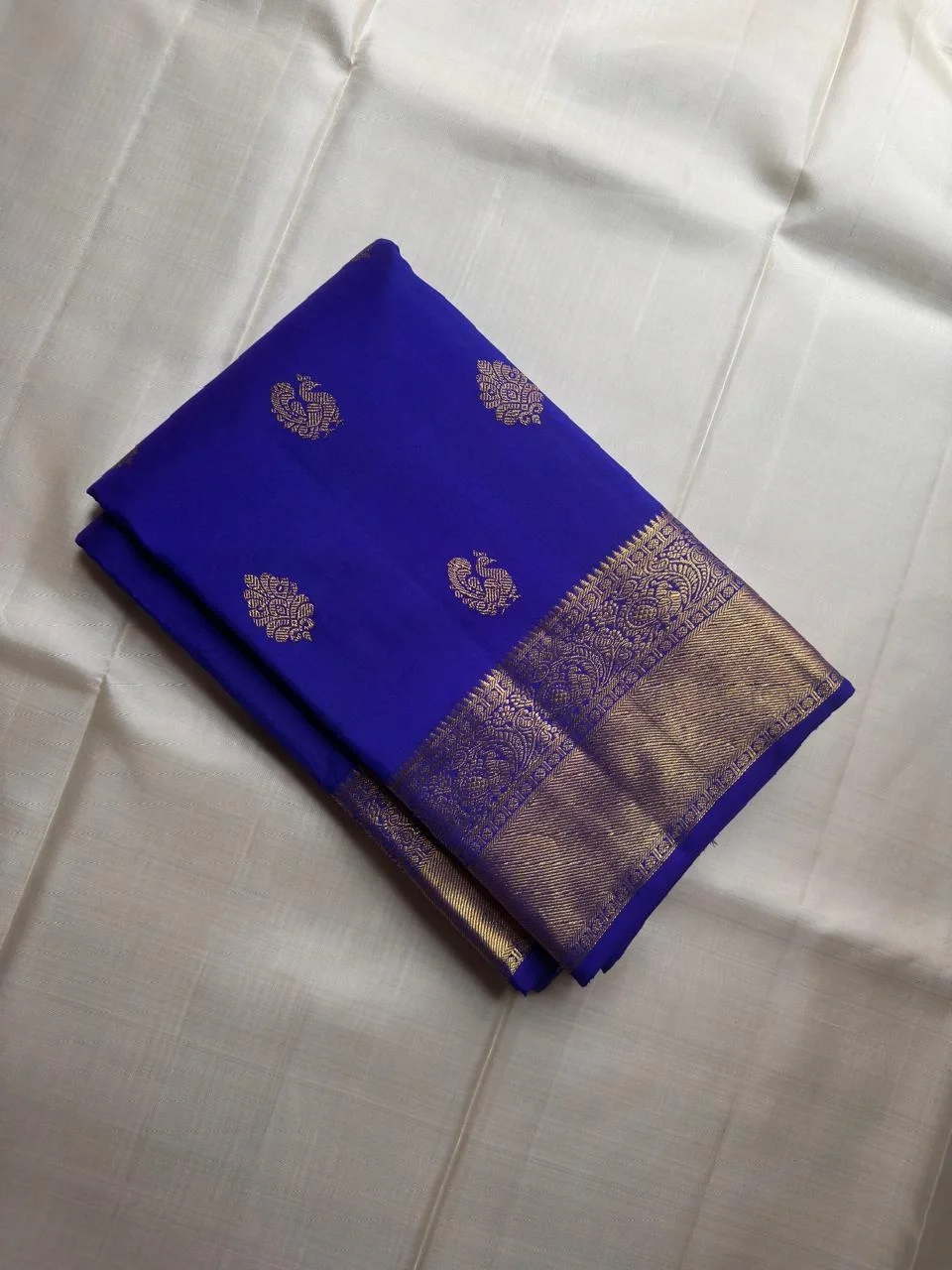 Royal Blue Kanchipuram Handloom Bridal Silk Saree